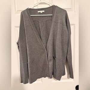 CAbi Charcoal Open-Front Cardigan